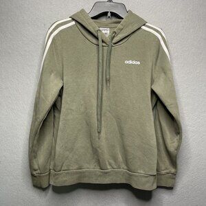 Adidas 3 Stripes Olive Green Hoodie Sweatshirt Women's Size M